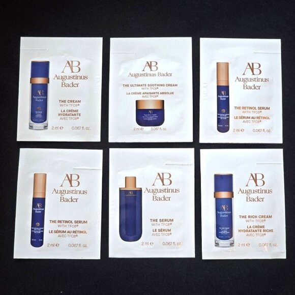 Augustinus Bader Lot of 6 samples - The Retinol Serum, Ultimate Soothing Cream - Picture 1 of 1